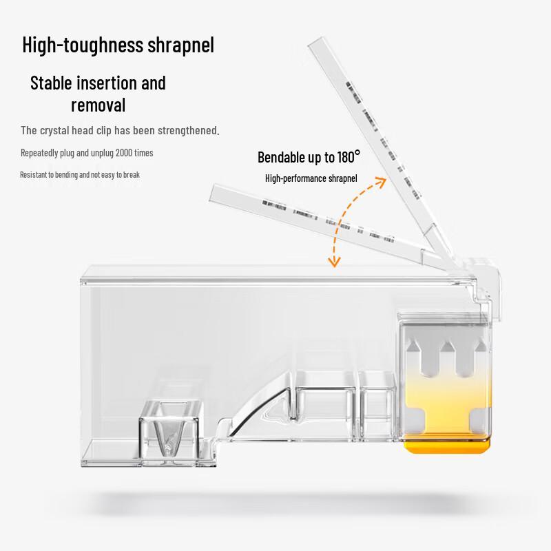 Cat6 RJ45 Gold-Plated Ethernet Cable Connector