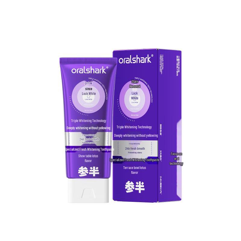 Can Ban Fresh Whitening Purple Tube Toothpaste