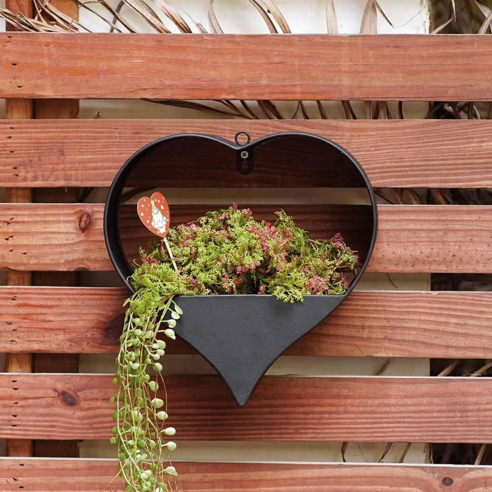 

Кашпо в форме сердца, Металлический подвес для растений, Украшение для цветочного горшка, Рустикальное для патио, гостиной, для использования в помещении и на улице