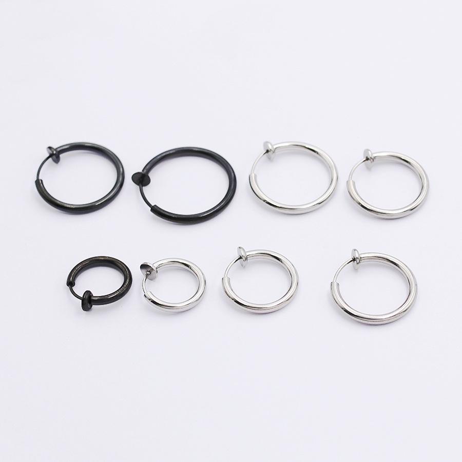Stainless Steel No-Pierce Spring Ear Clips - Unisex & Invisible Spiral Design