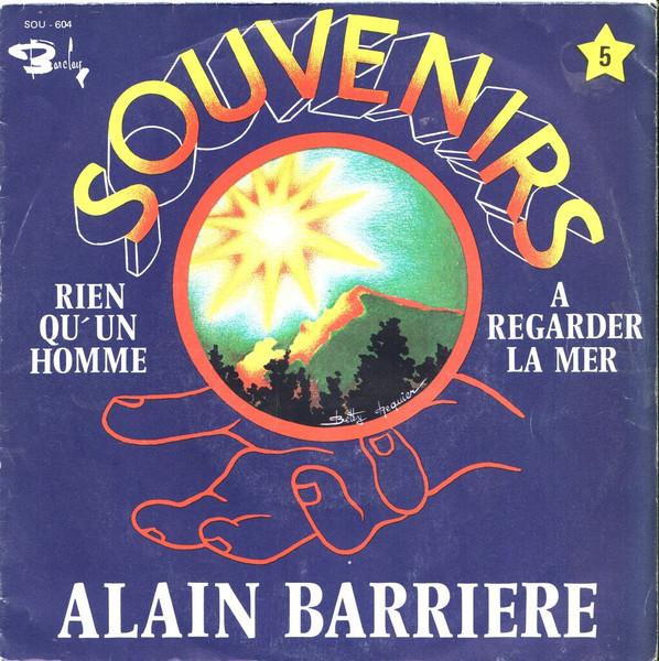 

7inch Record ALAIN BARRIERE Rien Quun Homme SOU604 BARCLAY Belgium Pop Used