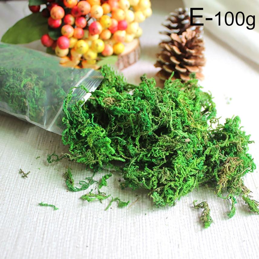 High Quality Artificial Moss Lichen Simulation Green Plants Fake Flowers Moss Micro Landscape Home Garden Decor 20g/50g/100g