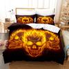 Cartoon Rose Skull Print Bedding Set Soft and Breathable Comforter Set Suitable for children's bedroom, guest room decoration