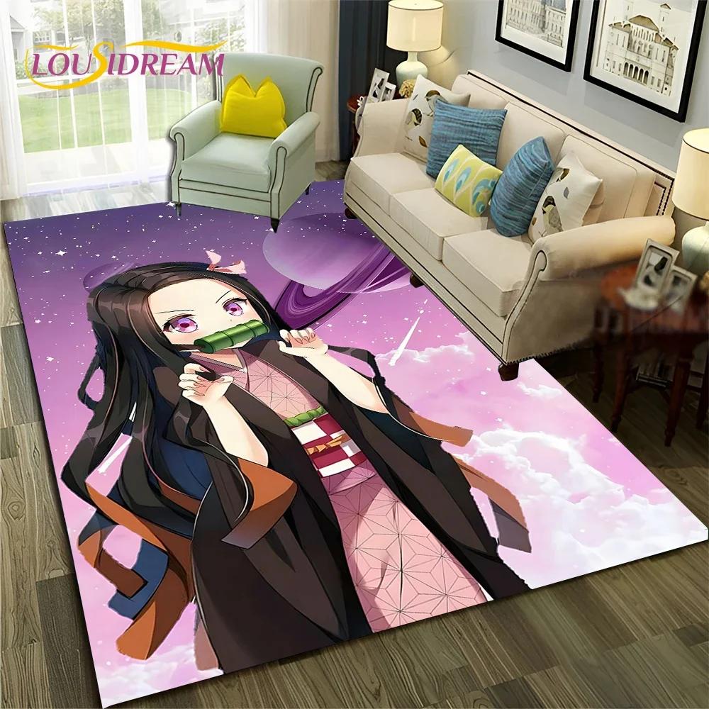 Kamado Nezuko Demon S-Slayer Anime Carpet Rug for Bedroom Living Room Home Sofa Decoration,Children Game Large Decor Floor Mat