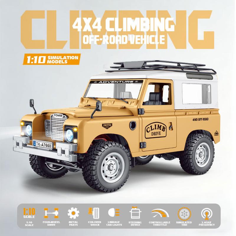 2026 Yeni 1:10 Tam Ölçekli Pickup Her Arazi Simülasyonu Off Road Tırmanma Aracı 15KM/H RC ARABA 2.4G Uzaktan Kumanda 100M LED'li
