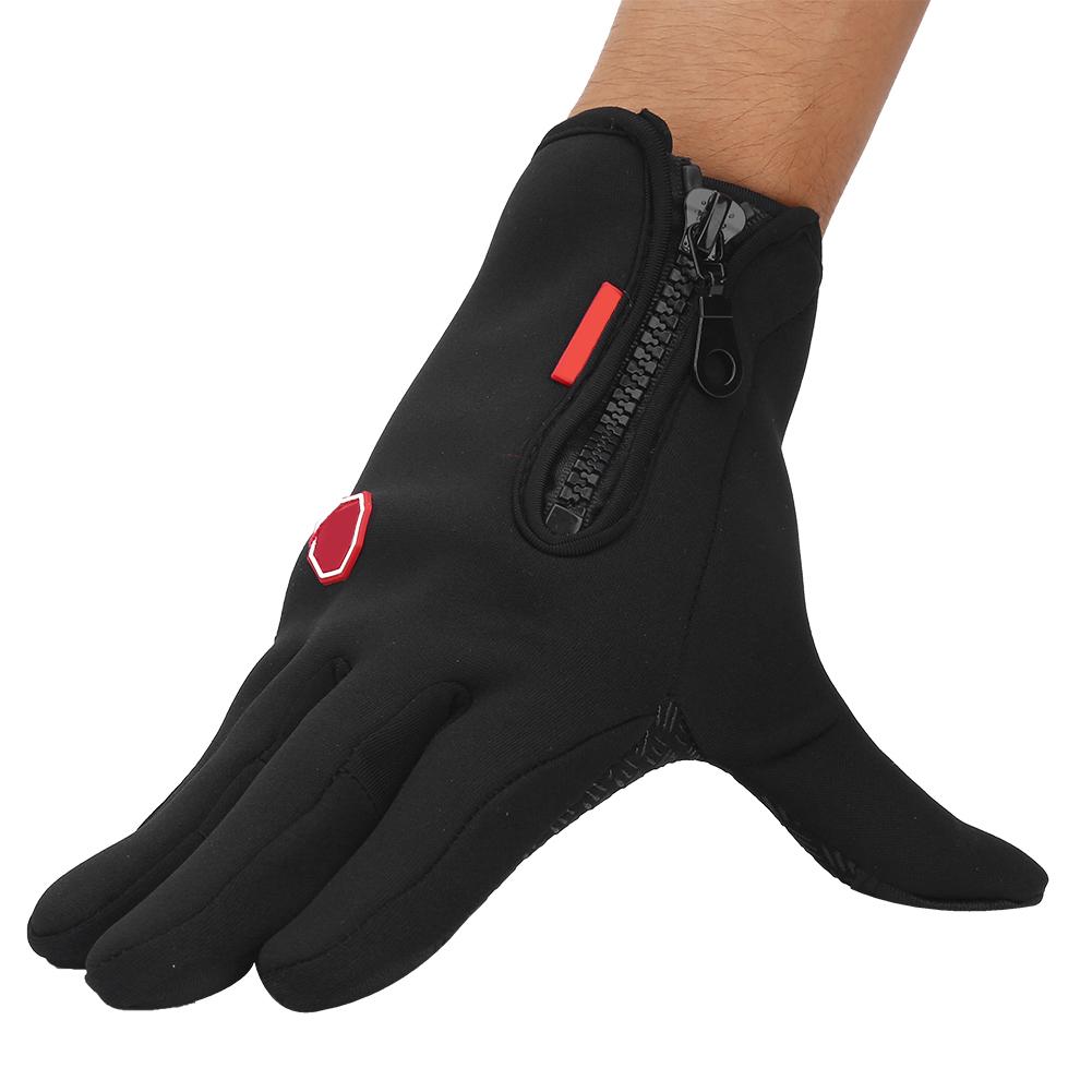Unisex Outdoor Warm Winter Full Fingers Gloves Screen Touch Sports Mitten (S)