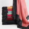 New women's bag head printed yarn scarf, Malaysian wrinkled splicing fashion package headscarf