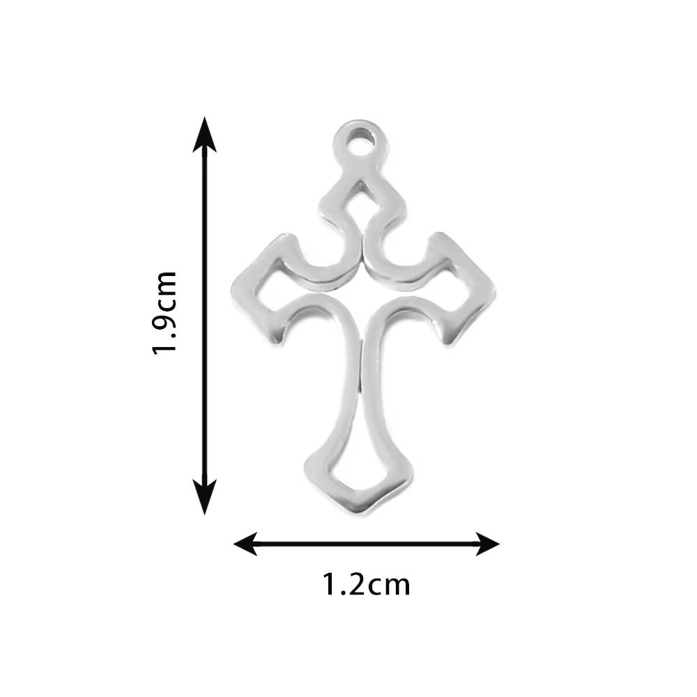 20pcs/lot Stainless Steel Cross Charms Pendants For Jewelry Making Christian Cross Jewelry Making Charms Connector Accessories