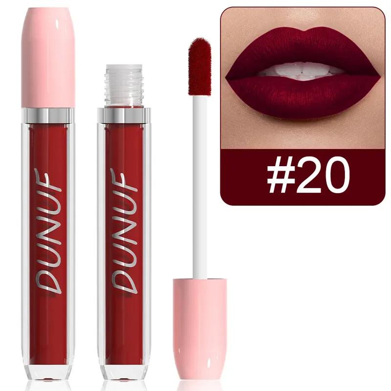 25 Farben samtig matter Lippenstift, flüssig, wasserfest, sexy rote Matte Lip Glaze, Antihaft-Halloween-Make-up, verblasst nicht leicht, Lipgloss