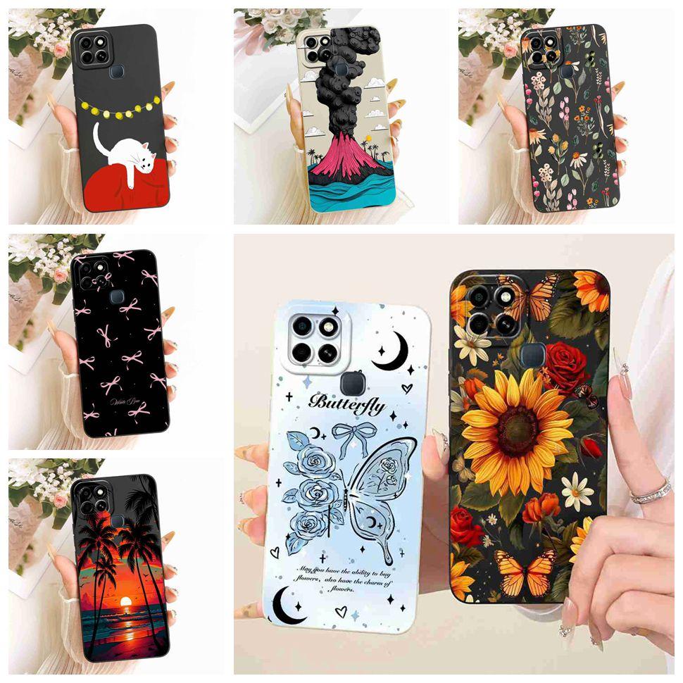 For Infinix Smart 6 Case 6.6" Colorful Sunflower Cover Soft Phone Case For Infinix Smart 6 Smart6 X6511B X6511 Back Cover Bumper