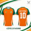 2026 Nieuw Ivoorkust Vlag Print Jersey T-shirt Ademend Buiten Sport Voetbal T-shirt Heren En