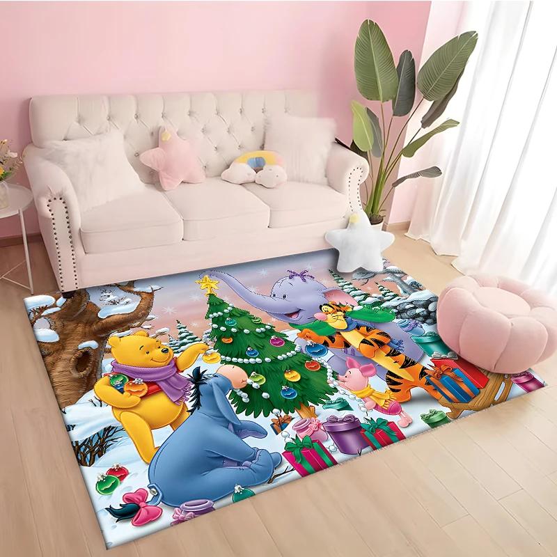 3D Various Styles and Sizes Winnie The Pooh Cartoon Carpet Home Living Room Bedroom Mats Sofa Doormat Decor Rugs, Fast Shipping