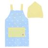 Kids Apron Popping Star with Triangle Scarf Kids Apron M (Light Blue)