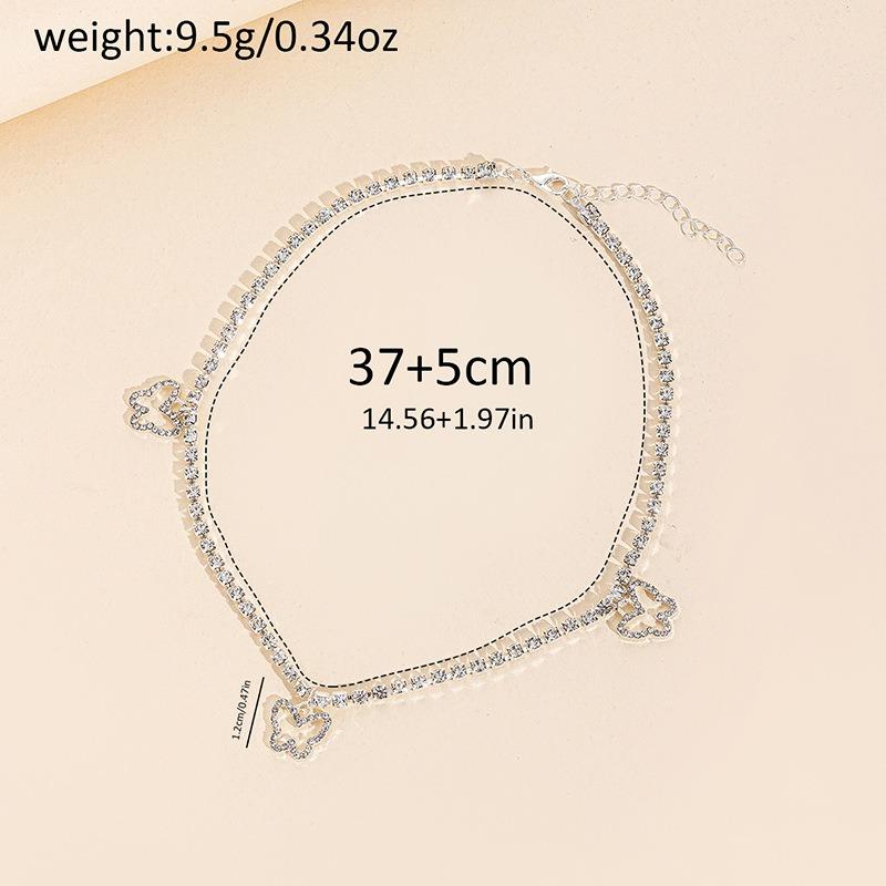 Accessories Fashion Versatile Alloy Diamond Necklace Niche Versatile Diamond Chain Butterfly Necklace Women