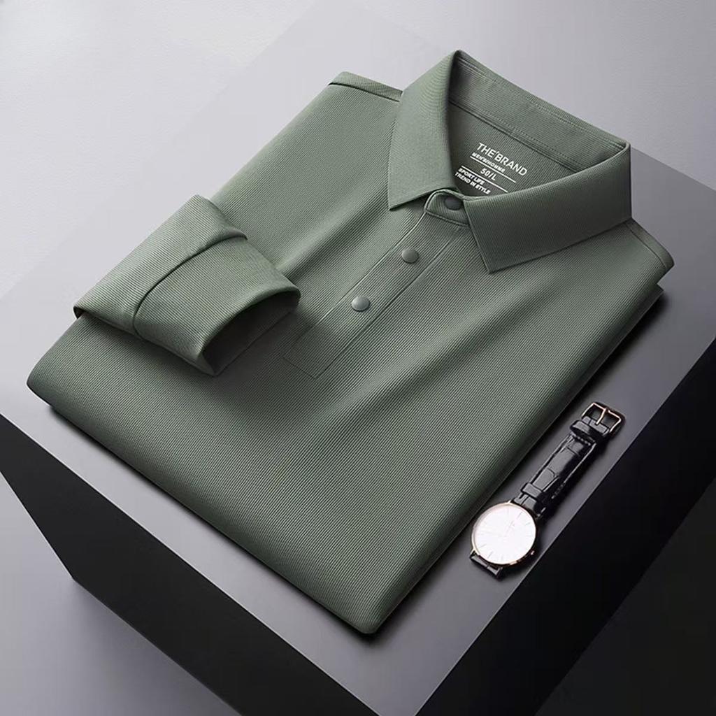 TrendHub Men's Autumn Winter Half-zip Seamless T-shirt  Men's Solid Color All-match