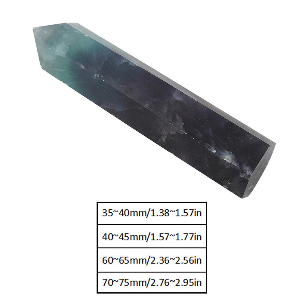 Natural Fluorite Quartz Crystal Hexagonal Wand for Decoration Ornament