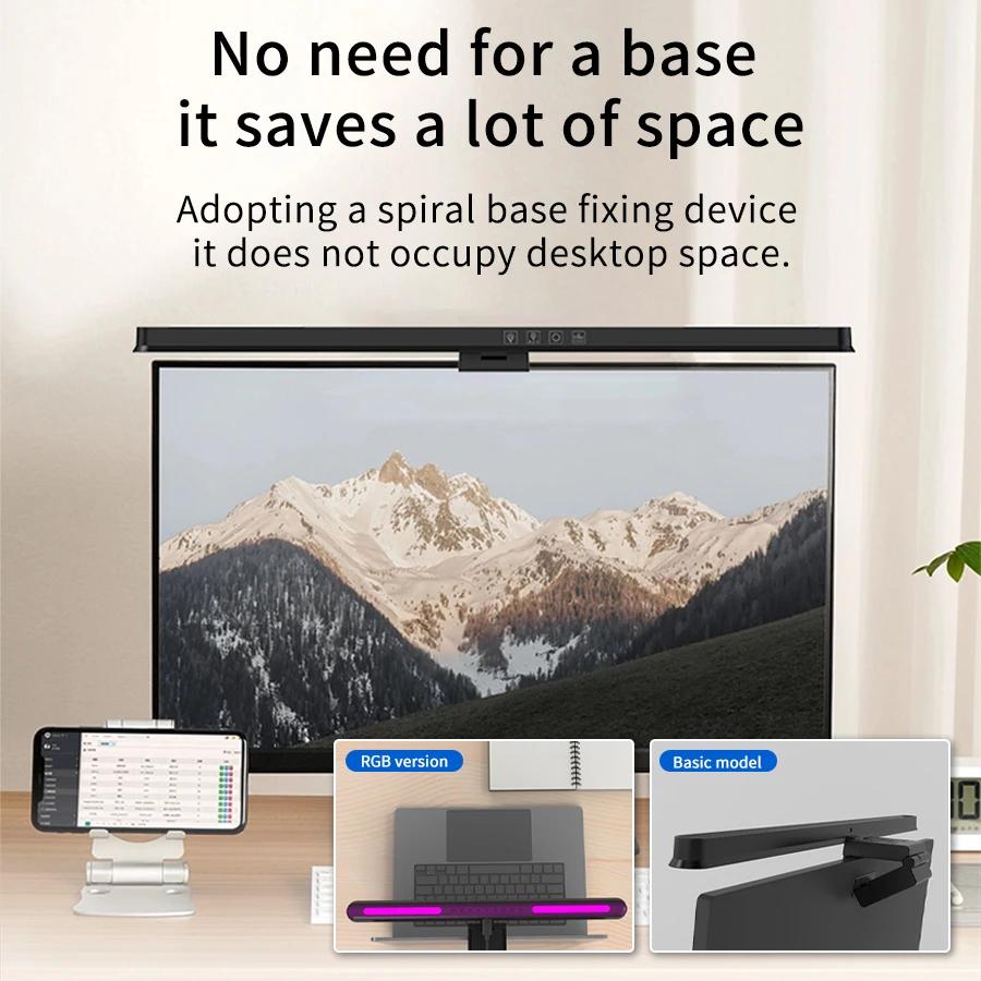 RGB LED Desk Lamp Computer Monitor Light Bar Screen Hanging Atmosphere Lamp Eye Protect Learning Work Gaming Reading Night Light