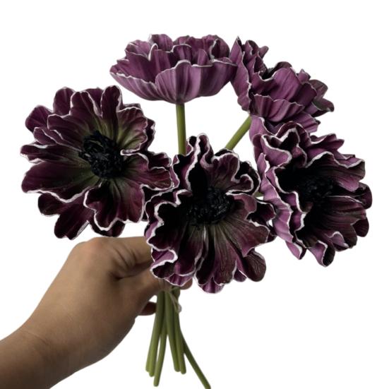 11.8" Artificial Flower Long Stem Realistic Faux Silk Ranunculus Bouquet for Home Kitchen Wedding Decoration Floral Arrangement Spring Table