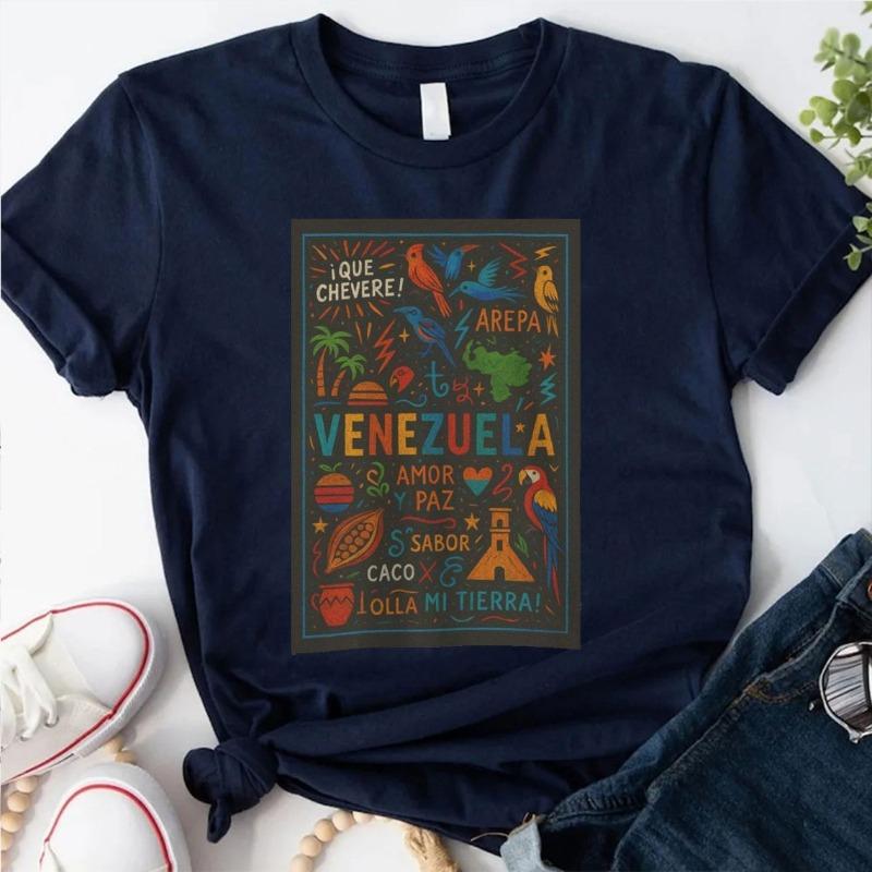 Venezuela Cotton T Shirt Unisex  Vintage Caracas Graphic Tee  Latin Pride Shirt  Cool Gift for Venezuelan Soul Culture Lovers