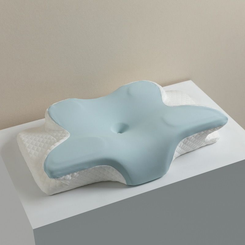 Butterfly Memory Foam Neck Pillow with Cervical Orthopedic Design and Massage Function