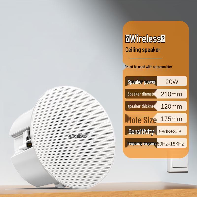 SAST D7 Wireless Bluetooth Ceiling Speaker CN plug (adapter included)