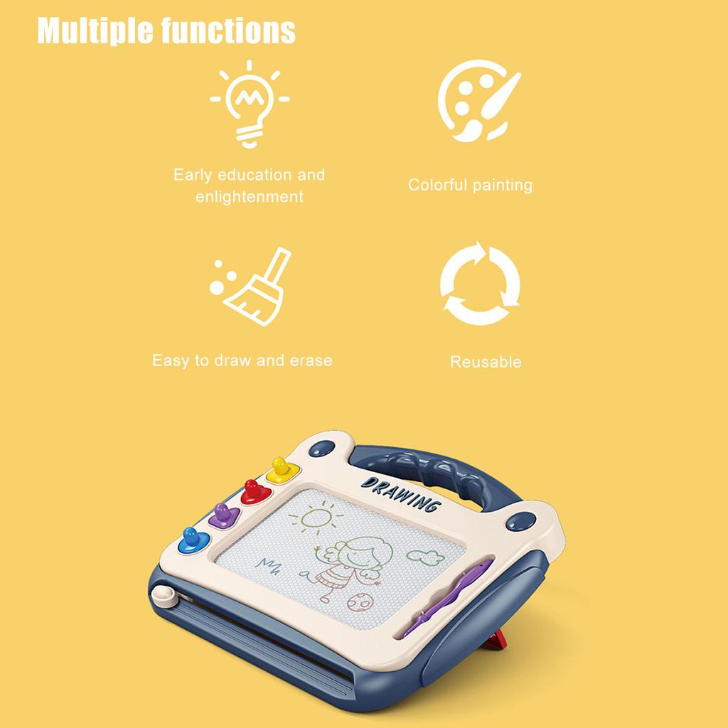 Magnetische Maltafel Löschbar Pädagogische Fähigkeitsentwicklung Malen Kritzeln Schreibtisch mit 4