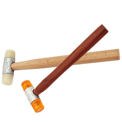 Wooden Handle Rubber Hammer, Round Hammer, Flat Hammer, Gold and Silver Jewelry and Jewelry Tools