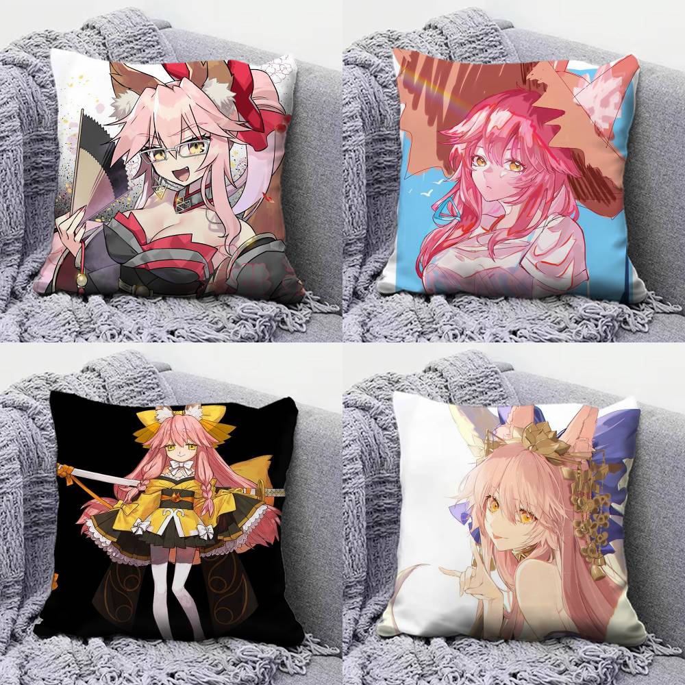 Tamamovitch Koyanskaya Tamamo No Mae Fate Pillow Covers Home Sofa Cushion Covers and Aecorative Custom