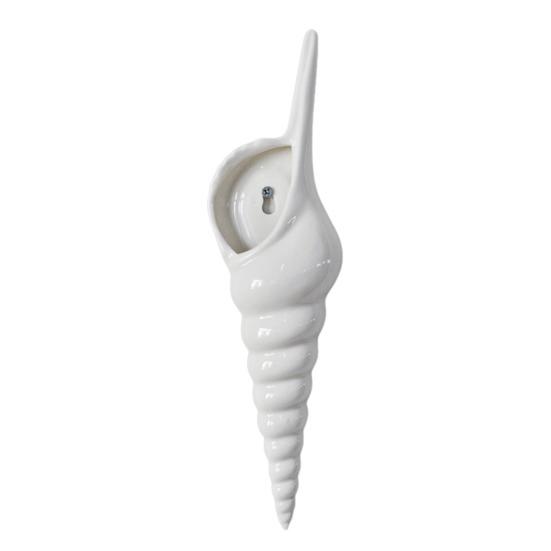 Muschel Wandvase Modern Weiß Muschel Keramikvase Wandmontierter Blumenhalter für Wohnzimmer Schlafzimmer Blumengesteck