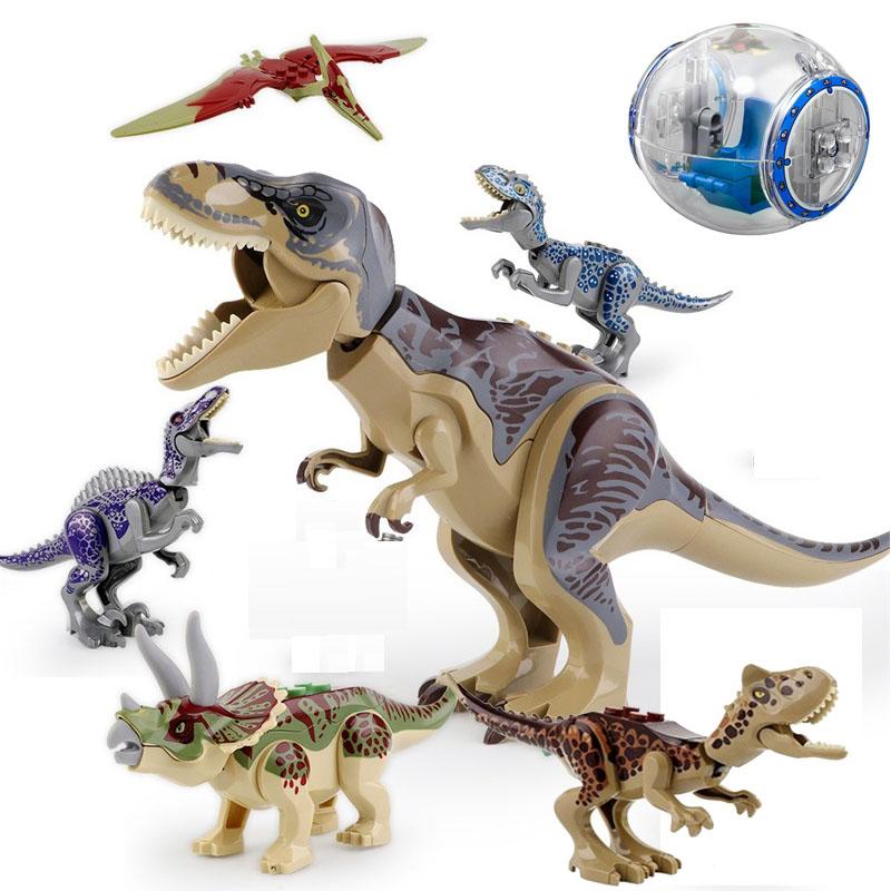 Jurassic World Baryonyx Pteranodon Raptor Stygimoloch Triceratops Model Figurka Klocki Klocki Konstrukcyjne Zabawka Dla Dzieci