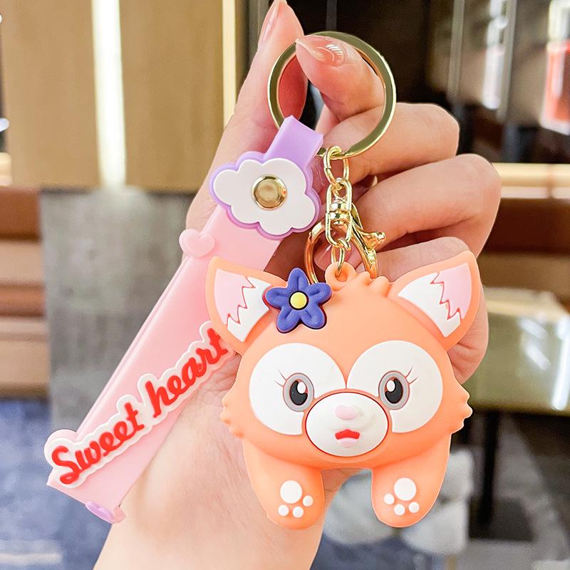 Refillable Sanrio Luminous Glitter Bubble Bead Keychain Pendant - Trendy Women's Bag Charm