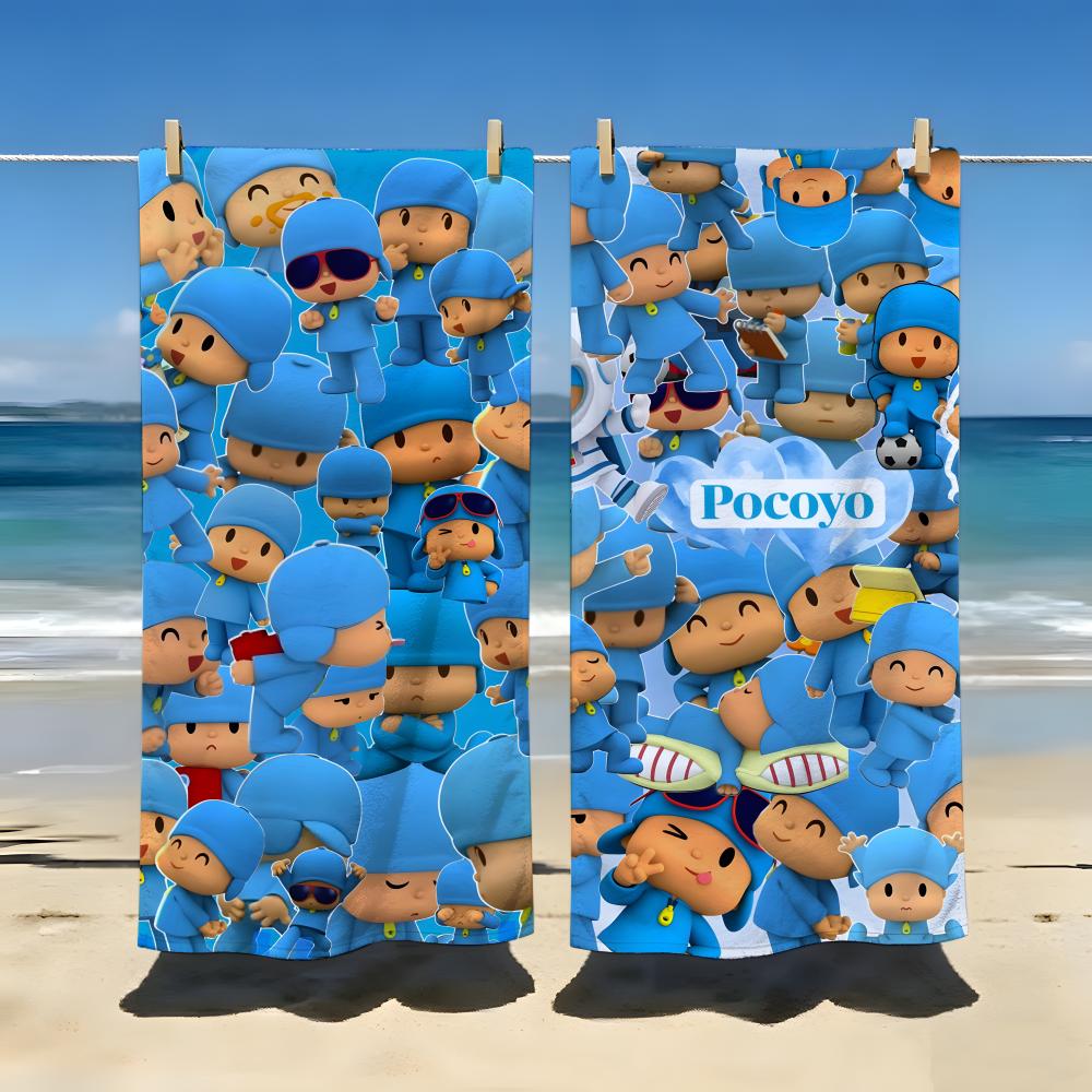 Textilien Cartoon P-Pocoyo Towel Beach Blanket Towel For Travel Gym Shower Luxury Lightweight Camping Pool Hot