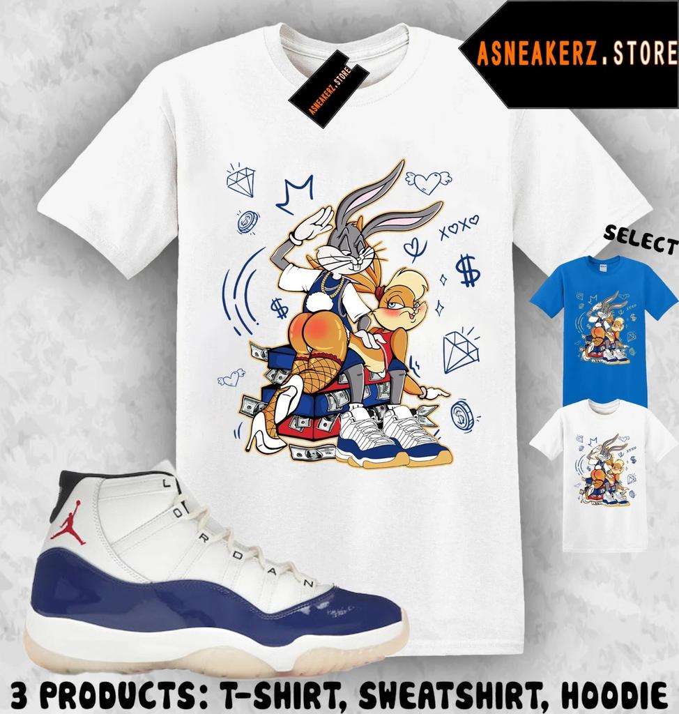 Shirt To Match AJ 11 Rare Air 2025 Sneaker Matching Bunny Slap Bugs Lola T-Shirt