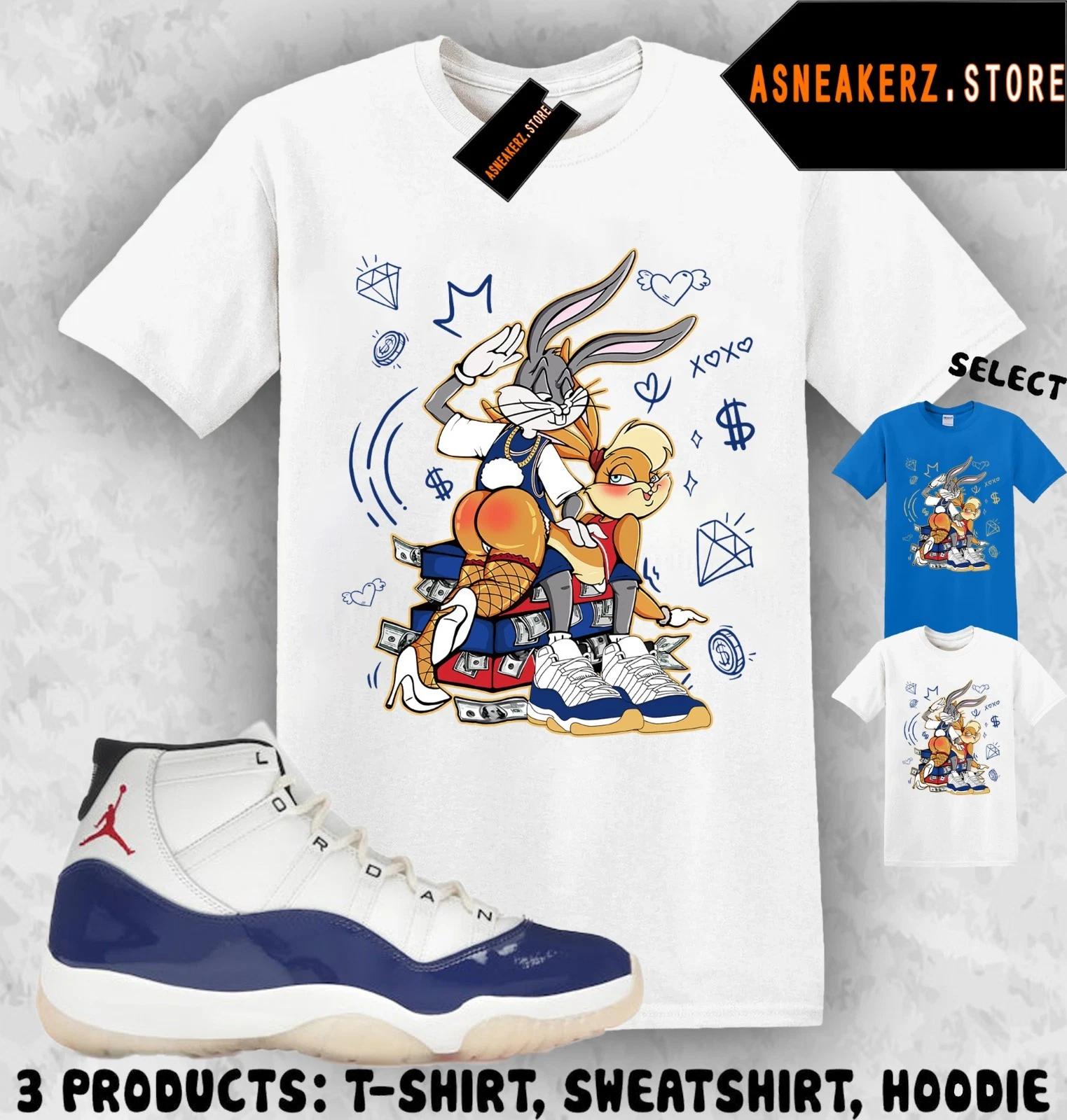 

Shirt To Match AJ 11 Rare Air 2025 Sneaker Matching Bunny Slap Bugs Lola T-Shirt S