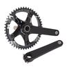 Hollow Integrated Crankset Set BCD144MM 48T Chainring Cycle Crankset for 8 to 12 Speed Gear Systems Black