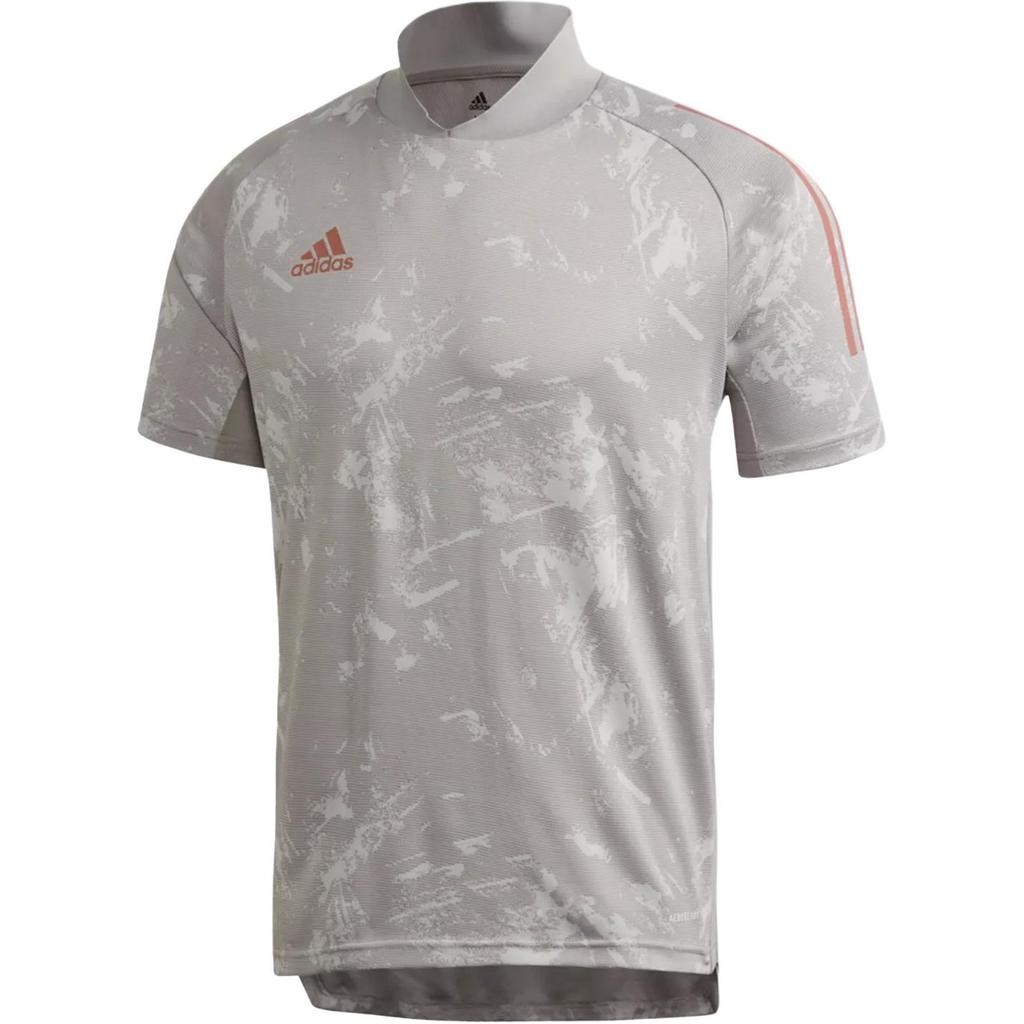 Adidas Condivo 20 Ultraining Training Jersey Sport Fashion Striped Short Sleeve T-Shirt Men Tops Gray ED9259
