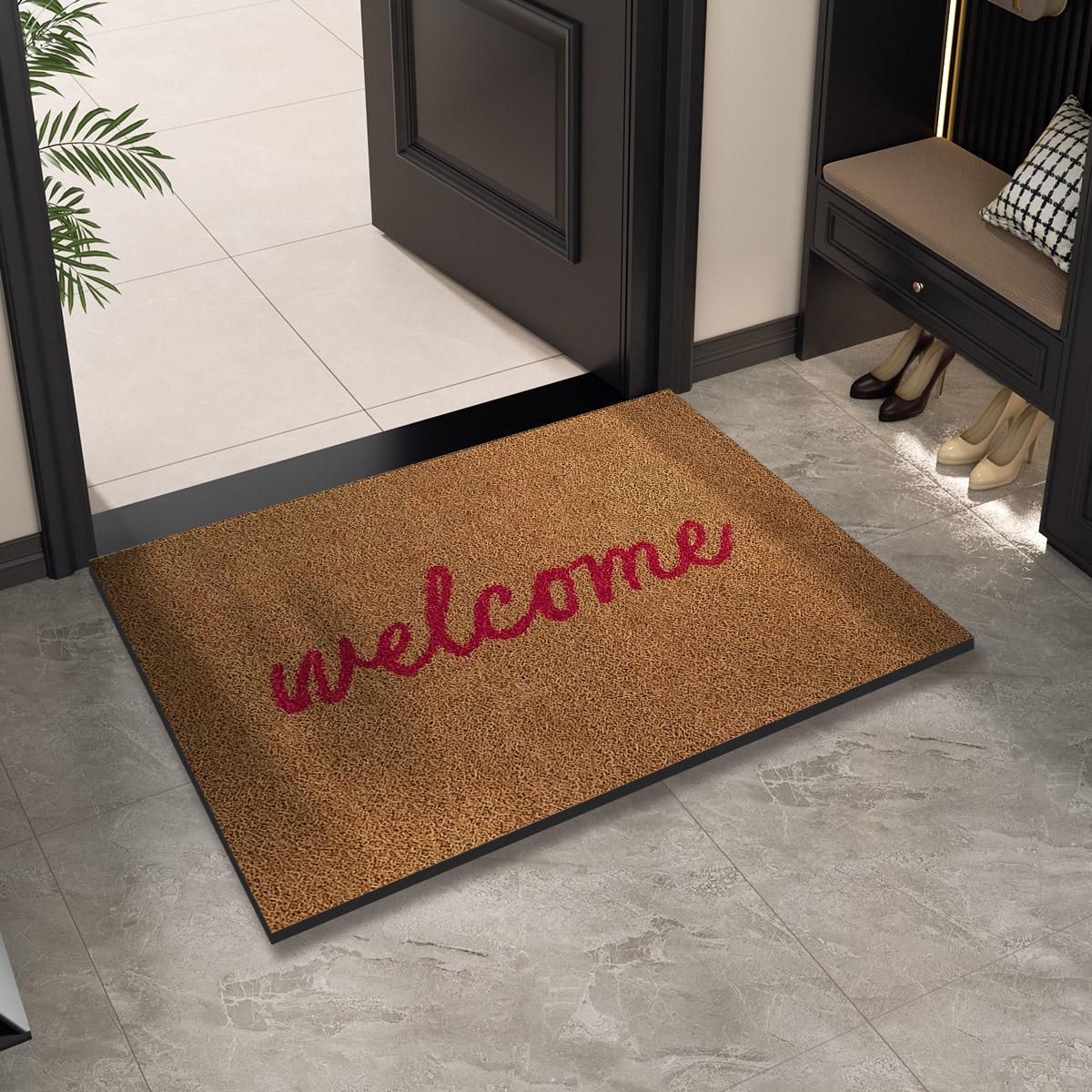 

Приветственный придверный коврик Домашний коврик для двери Уличные коврики для прихожей Коврик для ног Ковер для прихожей Напольные коврики для ванной Комнатные коврики Моющиеся 40x60cm жёлтый