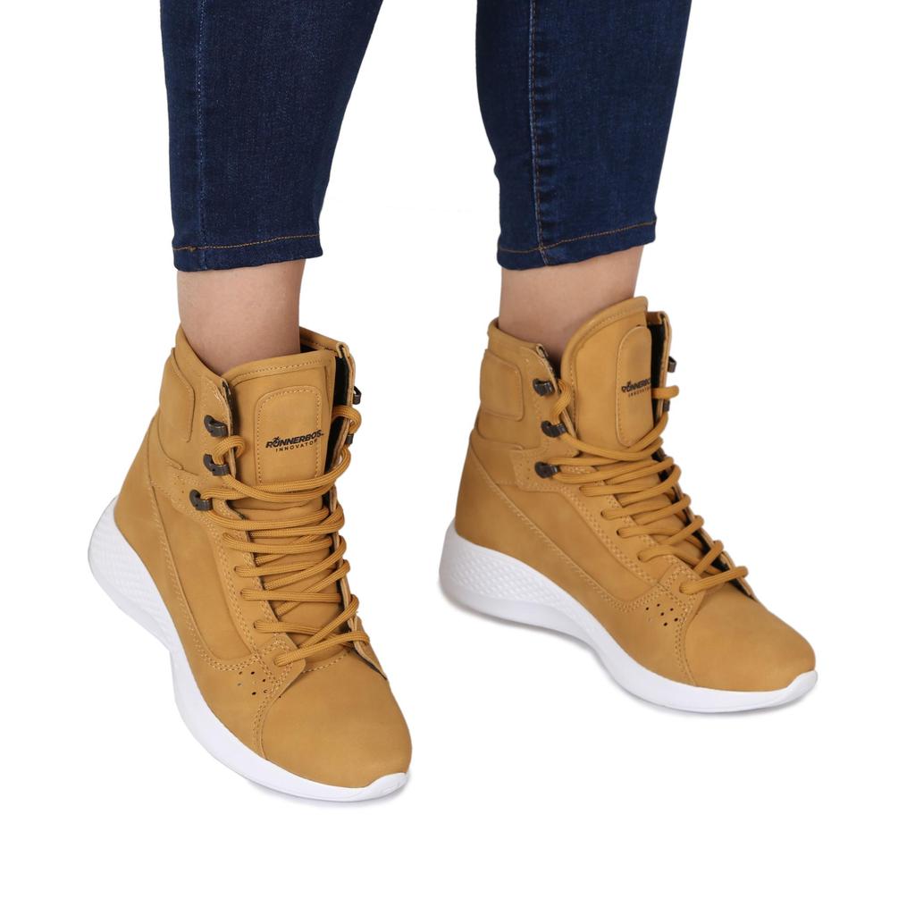 RunnerBoss Botas de mujer Camel con cordones comprar a buen precio —  entrega gratuita, reseñas reales con fotos — Joom