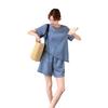 Tassel gray top shorts set women's summer new popular two-piece set