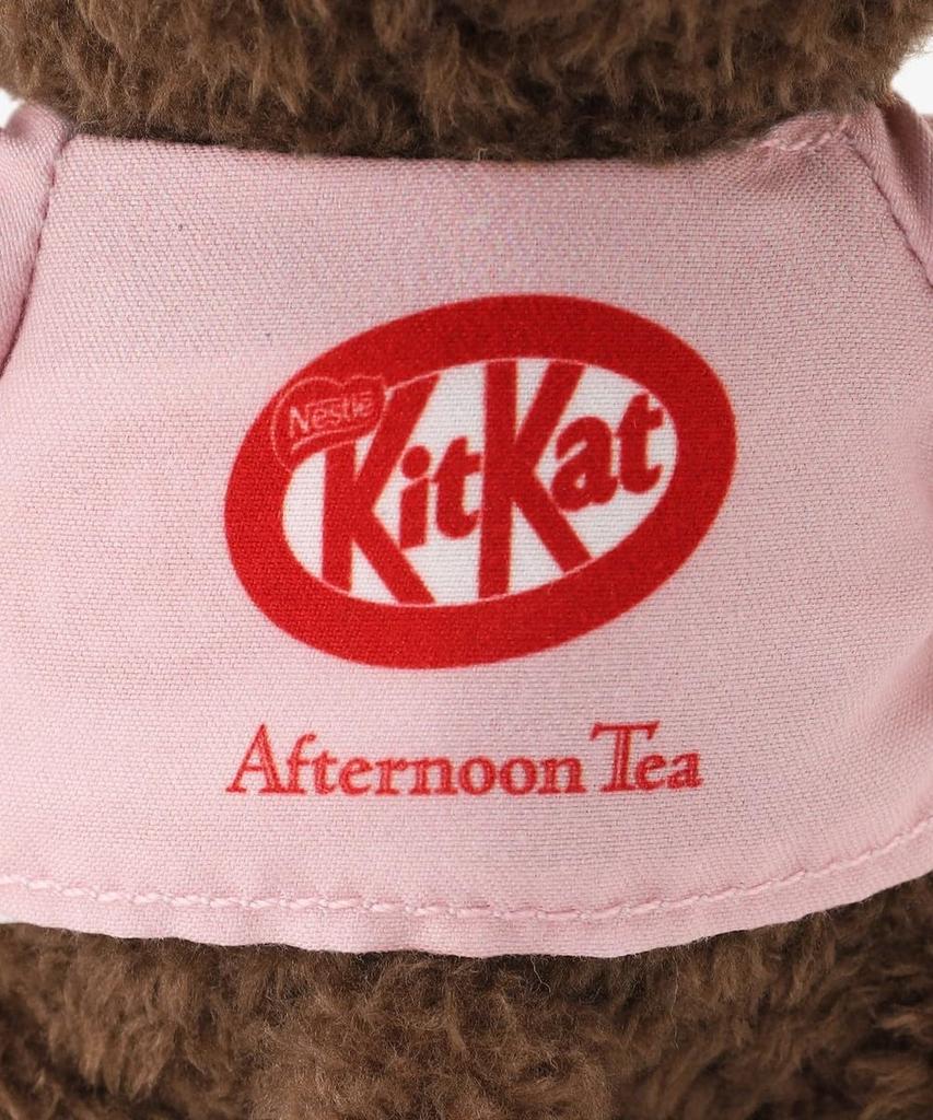 Afternoon Tea Living JR47 KeychainChain, Plush CharmGoing OutKITKAT Heartful Bear, Brown