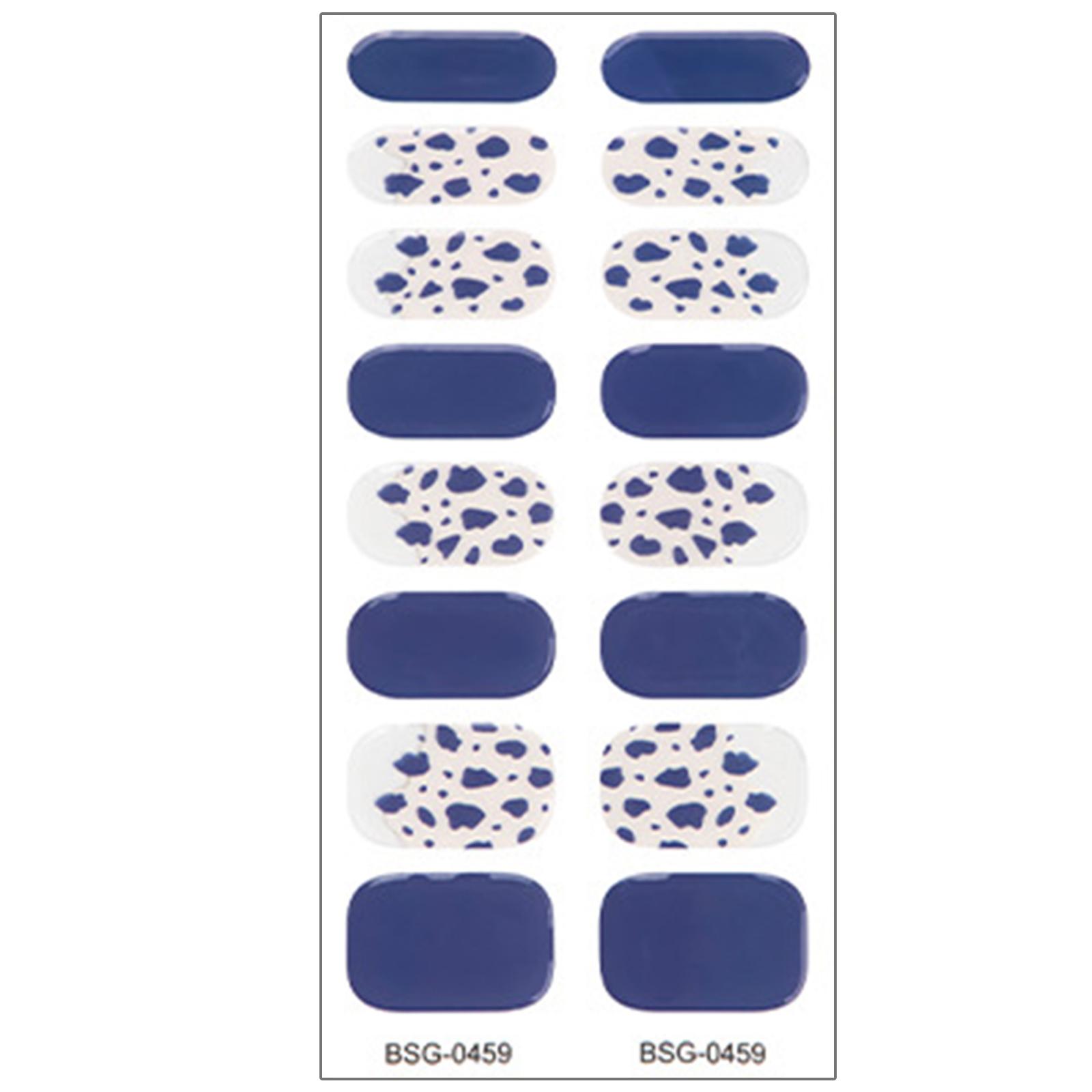 

Полуотвержденные гелевые наклейки для ногтей УФ/светодиодная лампа Требуется гель-лак для ногтей Обертывания Модный дизайн Гелевые наклейки для ногтей для женщин B