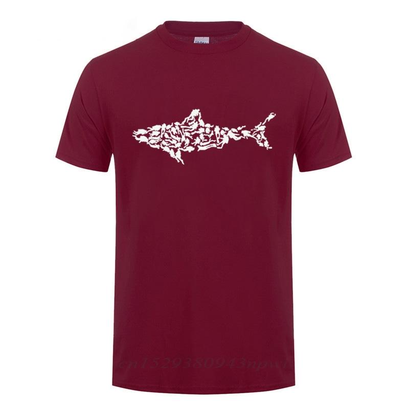 Funny Birthday Gifts For Men Dad Father Son Guys Friend Brother Shark Scuba Diver Tshirt Tee Divinger Dive Cotton Joke T Shirts