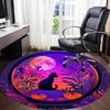 1pc Moonlit Garden Office Round Area Rug, Under Office Chairs Bedroom Living Room Home Decor, Room Deco, Available In Various Sizes