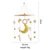 Baby Crib Mobile Bed Bell Rattle Toys Wooden Crochet Stars Pendant Bed Bell Toys Newborn Comfort Crib Bracket Hanging Toys Gifts