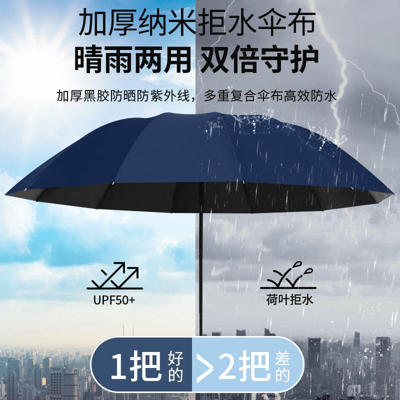 Umbrella Men's Umbrella Extra Large 3-5 Person Thickened Reinforced, Wind Protection, Sun Protection, UV Protection, Factory