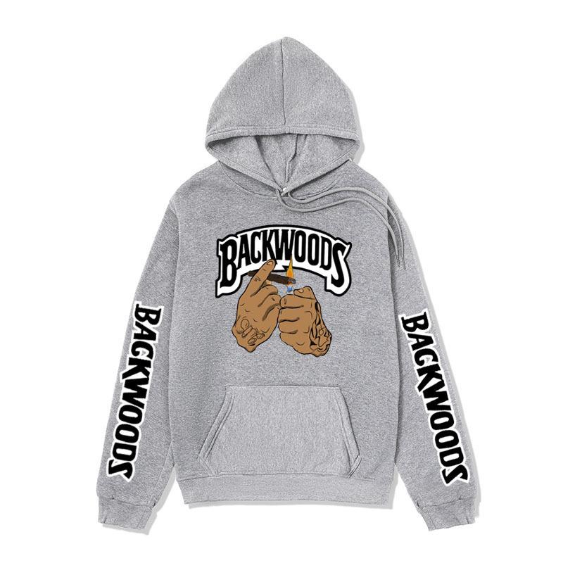 2025 new men's backwoods cigarette lighting printed sweater European and American street trendy sweater men's European size jacket