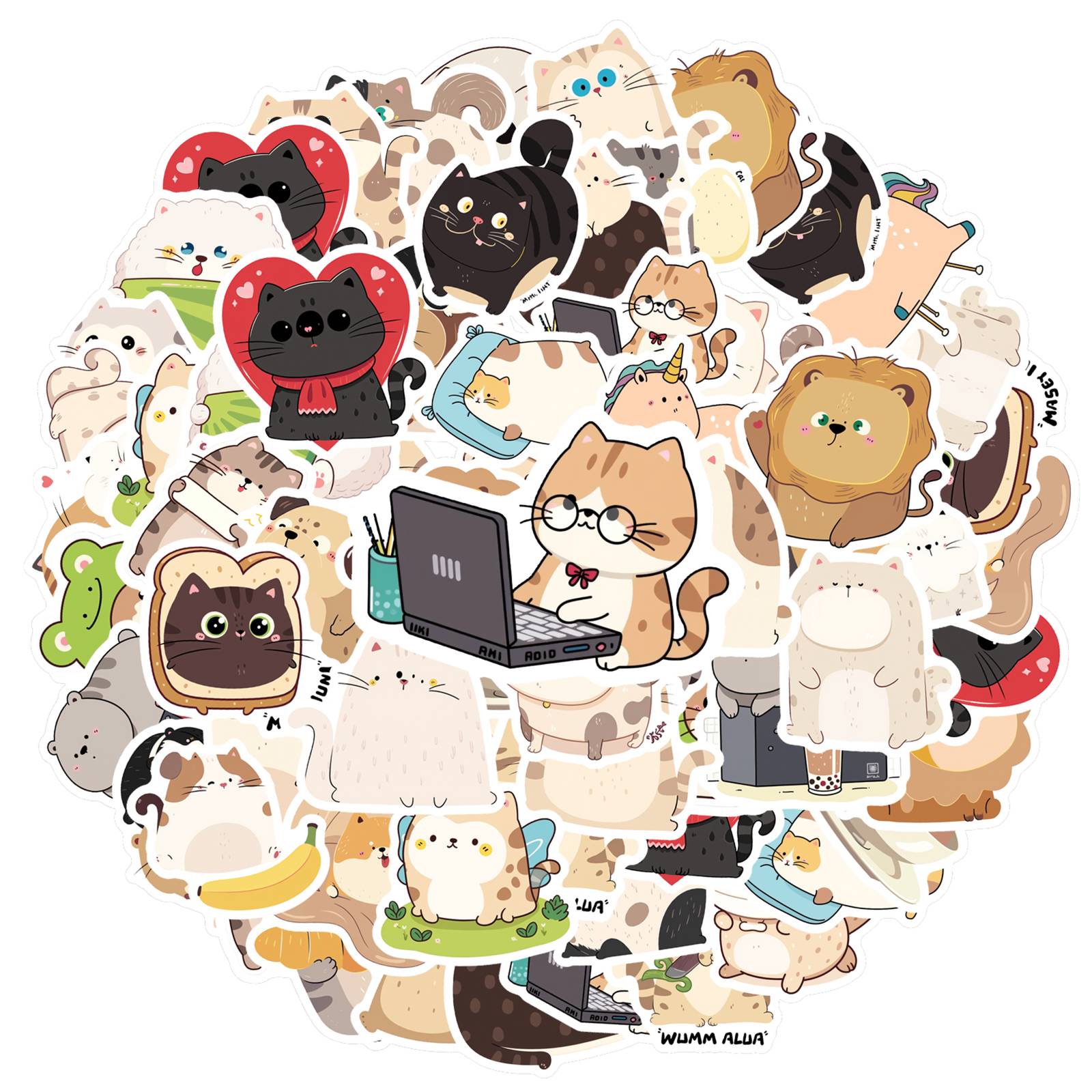 35pcs Playful Cartoon Stickers Cartoon Cute Stationery Stickers Cute Stickers For DIY Phone Laptop Scrapbook Bike DIY Phone