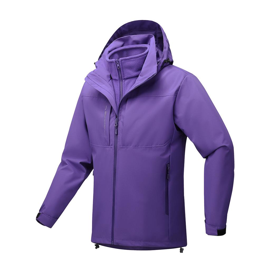 Spring and Autumn Outdoor Three-in-one Jacket Two-piece Fashion Windproof Jacket Mountaineering Clothes Women