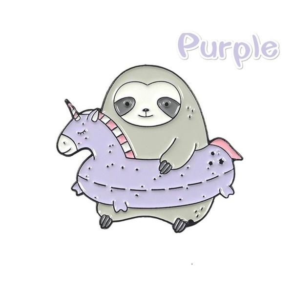 Unique New Fashion Cartoon Sloth Enamel Pin Badge In Mint Green For Trendy Collectors