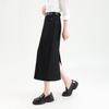 TERRE BLEUE Women's Versatile Slit Midi Skirt